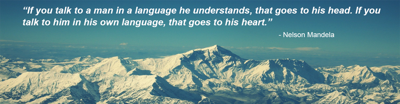 Nelson Mandela's quote on language